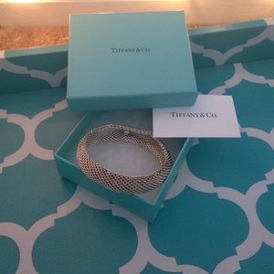 Tiffany & Co Sterling silver Mesh Bangle Bracelet