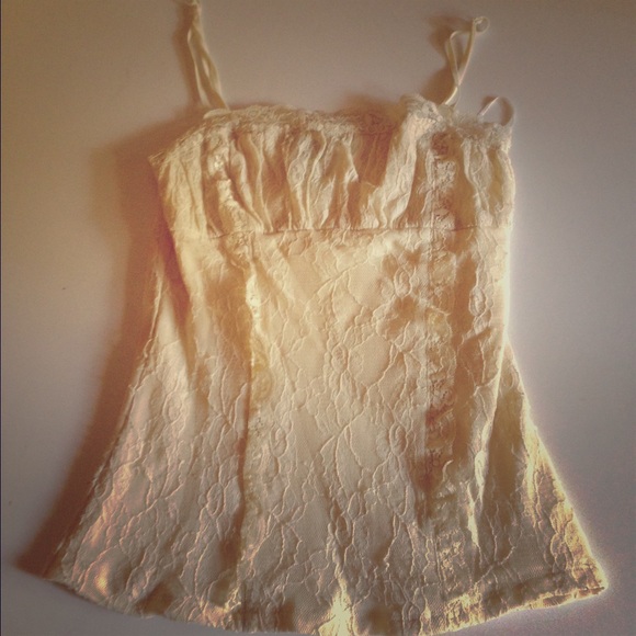 Cream lace top