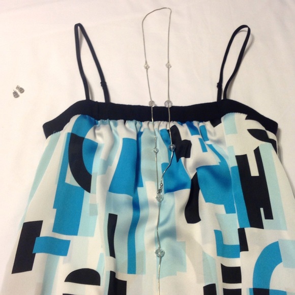 Geometric blue dress
