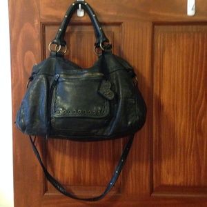 Moni Moni black leather satchel Great condition!
