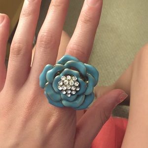 turquoise flower ring
