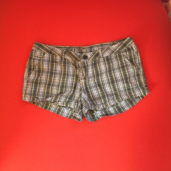 Plaid Green & Yellow shorts