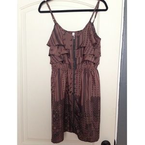 Brown Xhilaration dress with ruffles