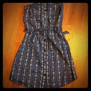 F21 strapless print dress