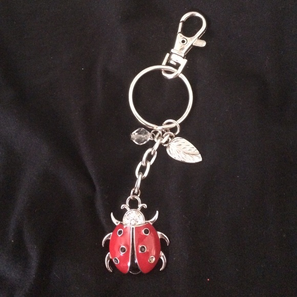 Rhinestone Ladybug keychain