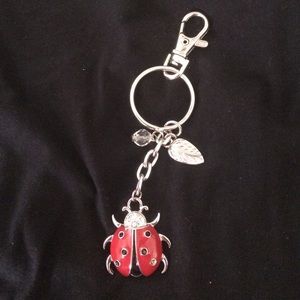 Rhinestone Ladybug keychain