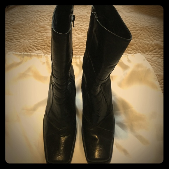 Genuine Black Leather Boots