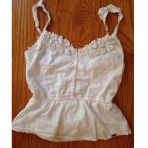 White Peplum Tank
