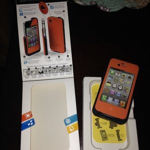 IPHONE 4/4S ORANGE LIFEPROOF CASE
