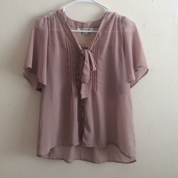 Dusty Pink Chiffon Top