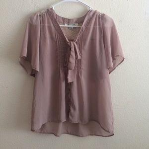 Dusty Pink Chiffon Top
