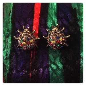 Beetle Bug Sparkle Earrings