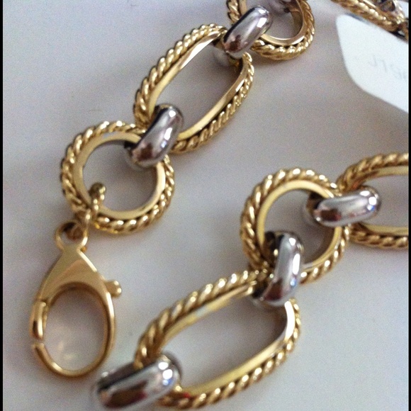 18k Italian White/Yellow Gold Bracelet - Picture 2 of 4