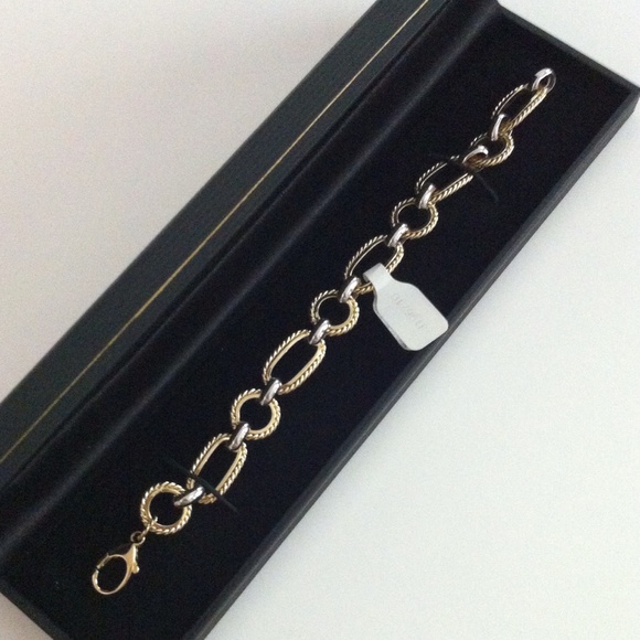 18k Italian White/Yellow Gold Bracelet - Picture 4 of 4