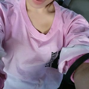 Love pink pink & white gradient long sleeve