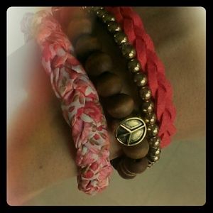 Bracelet Set - Pink or Green