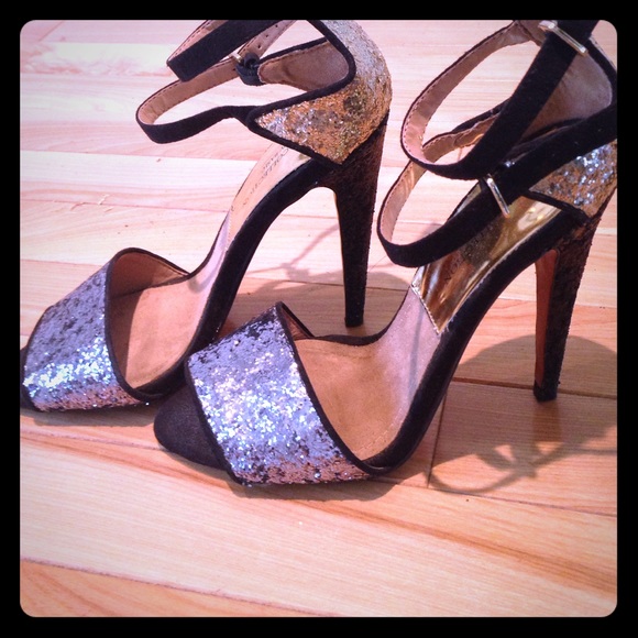 Rare Zara glitter heels as seen on Olivia Palermo