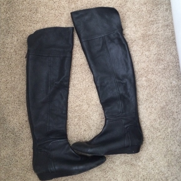 BCBG Shoes - final sale- black leather knee high BCBG boots