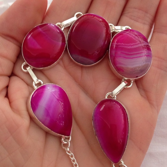 💯% 925 SP💕💯% Botswana gem necklace 🎀 - Picture 3 of 4