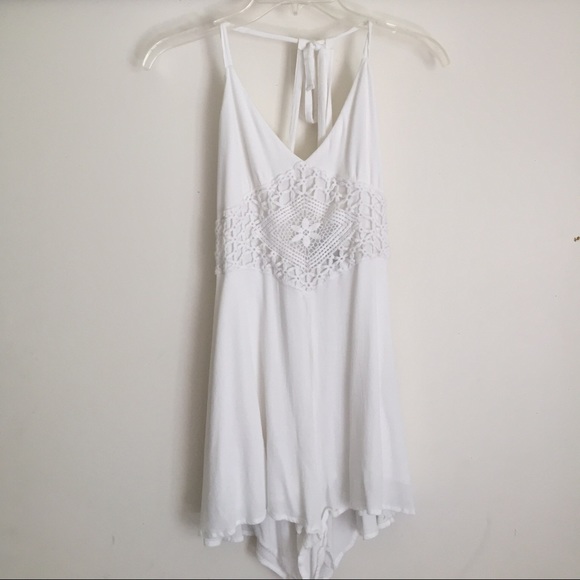 White crochet romper