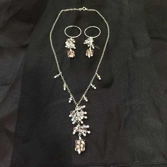 Handmade earrings and necklace set