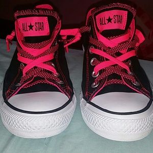 Pink and Black Converse All Star