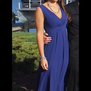 Blue classic prom dress