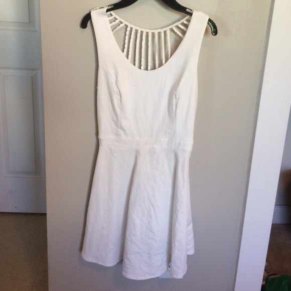 White skater skirt dress