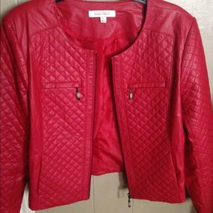 Red leather jacket
