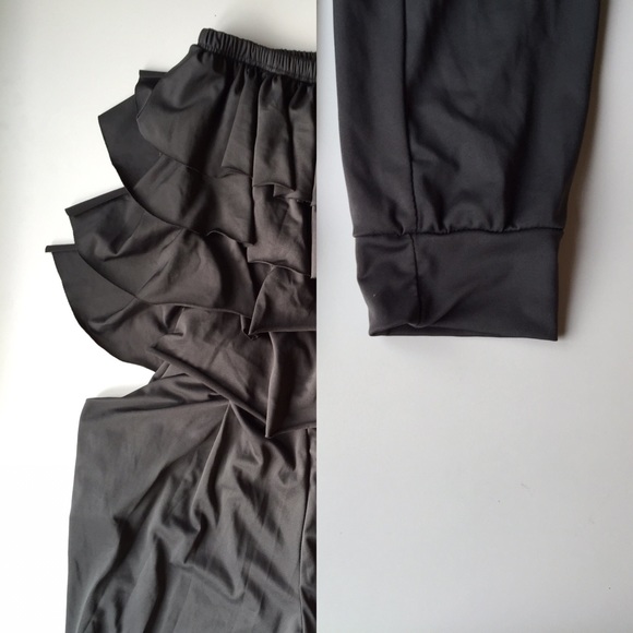 Grey Ruffle Jumper With Pockets - Picture 3 of 4