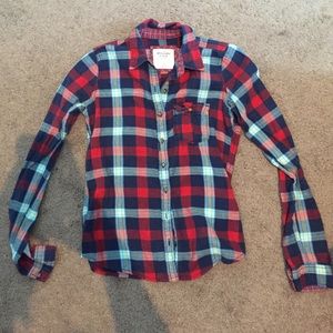 Abercrombie & Fitch Plaid Pocket Flannel