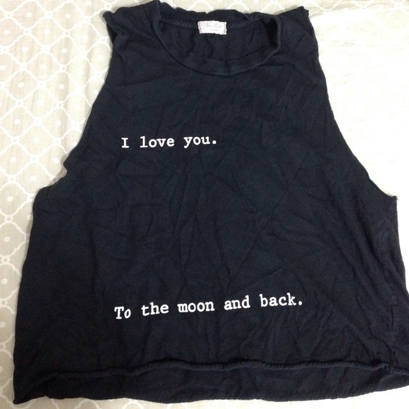 Brandy Melville I Love You to the Moon graphic tee