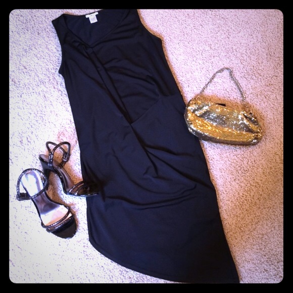 Bar III Asymmetrical Black Dress Size L