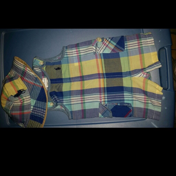 POLO PLAID JUMPER & HAT SET