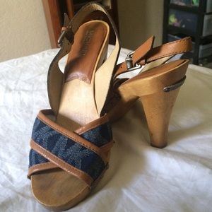 Michael Kors Denim Leather Heels