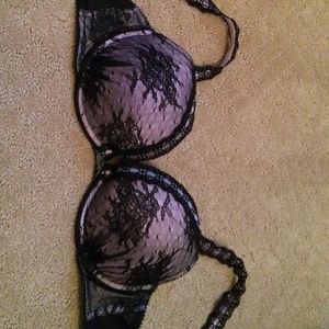 Black lace bra