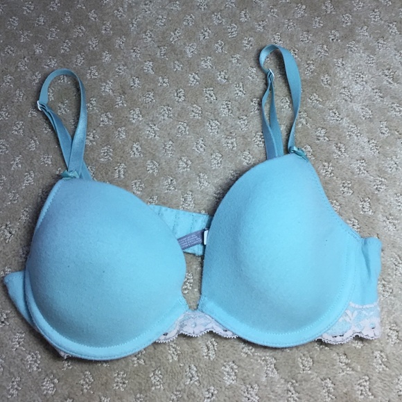 aerie light blue lace bra