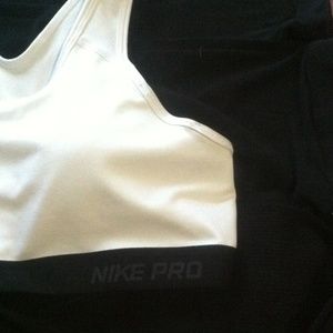Nike Pro All White Padded Sports Bra