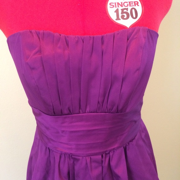 Magenta strapless dress - Picture 2 of 4