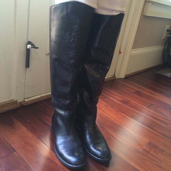 Vero Cucio leather knee high riding boots