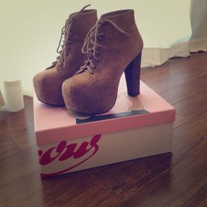 Jeffery Campbell "Lita" booties (tan suede)