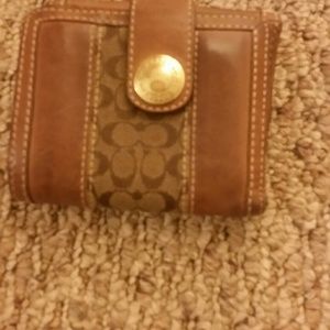 Coach ,tan leather wallet