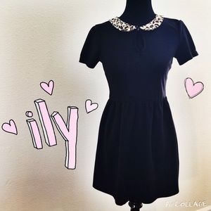 Sassy Cheetah Collar Dress
