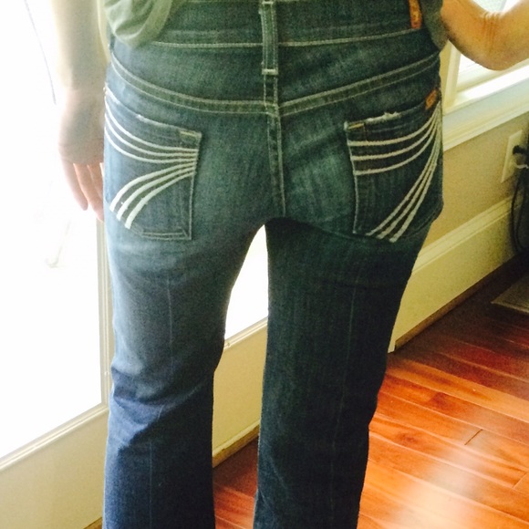 Seven Dojo bootcut jeans. Midnight