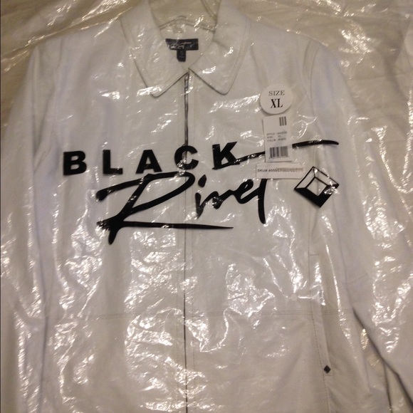 WHITE LEATHER JACKET - Picture 2 of 4