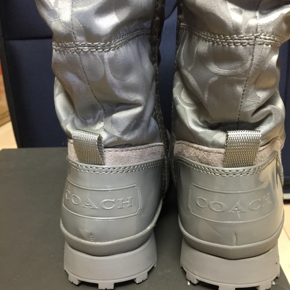 Coach boots gray Demure Mid Calf Snow Rain Boots - Picture 2 of 4