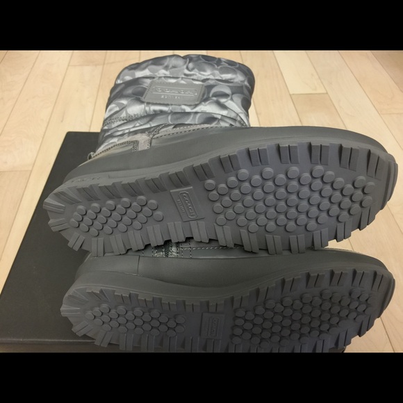 Coach boots gray Demure Mid Calf Snow Rain Boots - Picture 3 of 4