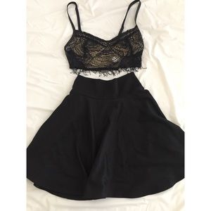 Black skater skirt
