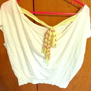 Paisley bow back dolman tee