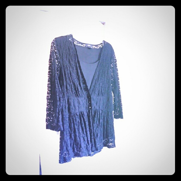 Black Lace Blouse